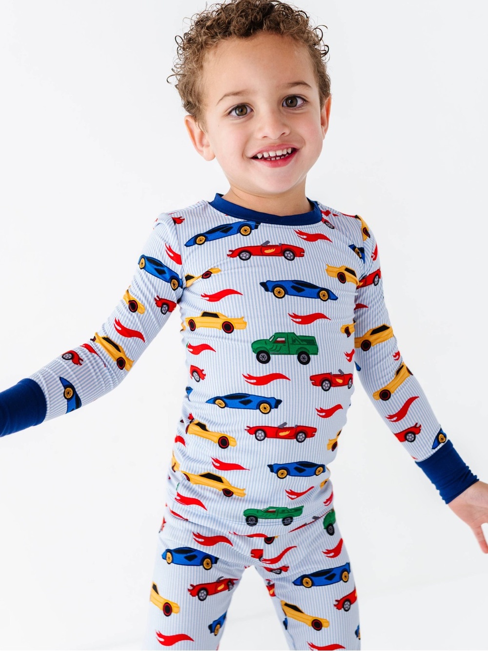 Kiki + Lulu Kids Race Car Stripes Pajama Set 2T 3T 4T 5/6